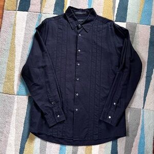 Men’s DKNY Black Linen/Cotton Shirt